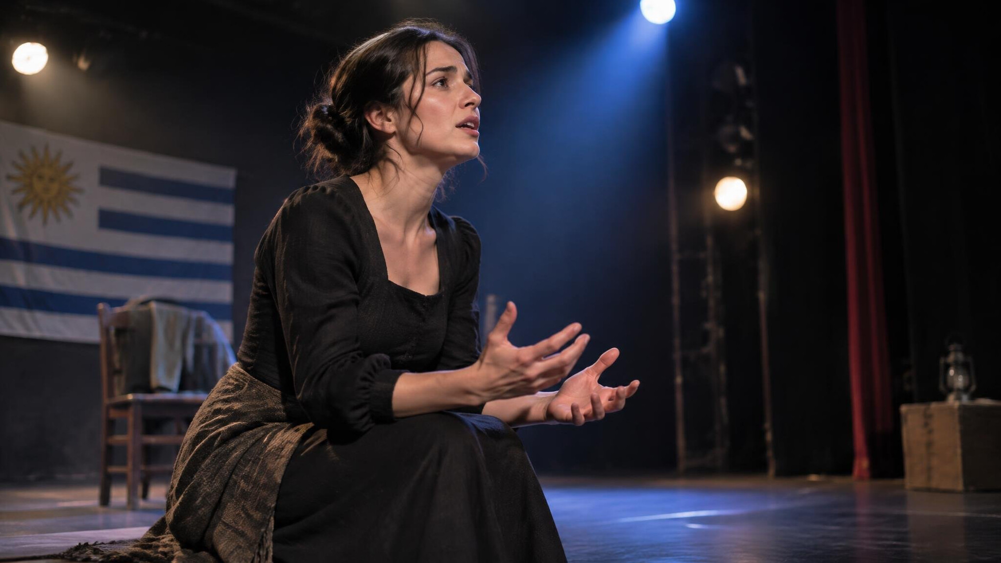 woman actress on stage
